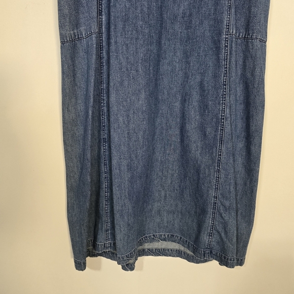 Vintage Blue Denim Jumper / Overall Maxi Dress | Size P (Petite) - Picture 4 of 7